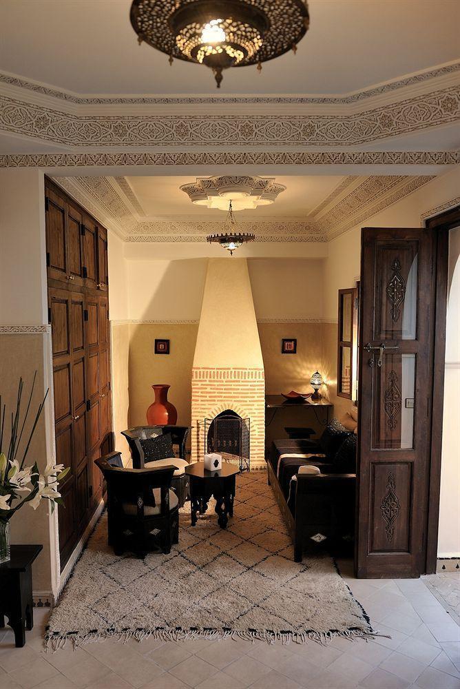 Riad Le Jardin D'Abdou Marraquexe Exterior foto A Moroccan living room